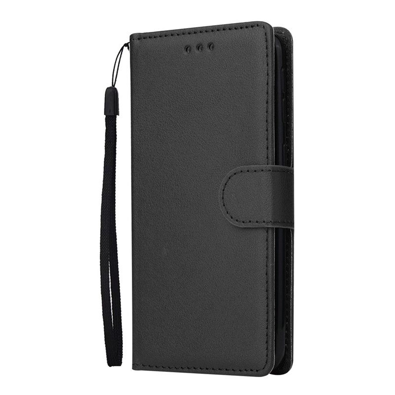 Funda con tapa magnética para Huawei Y5 , cubierta de cuero clásica para teléfono, , AMN LX1, LX2, LX3, LX9, Y52019: Negro