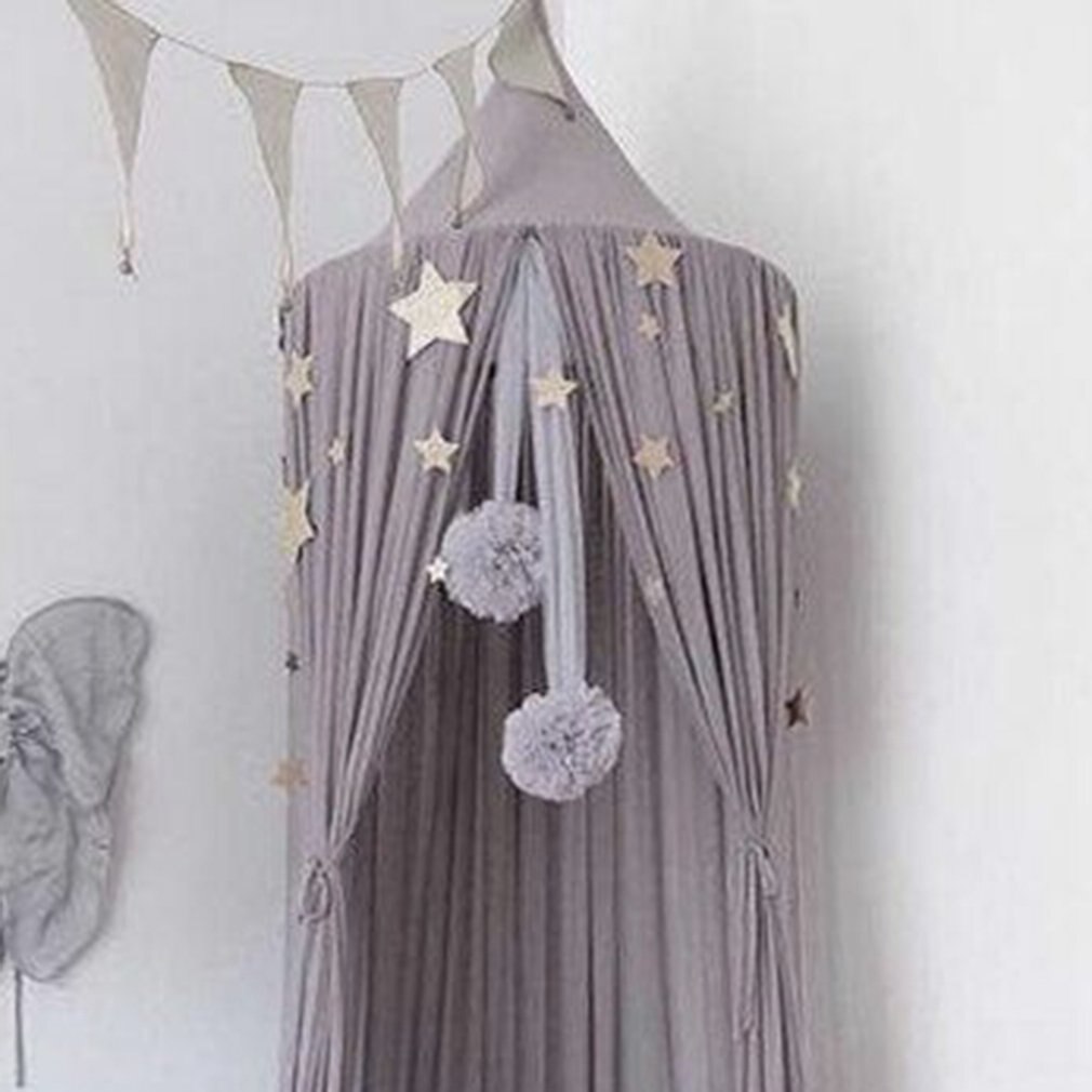 60cm jenterom dekor chiffon prinsesse himmelseng gardin sommer nett ball nordisk stil gardin myggnett ball