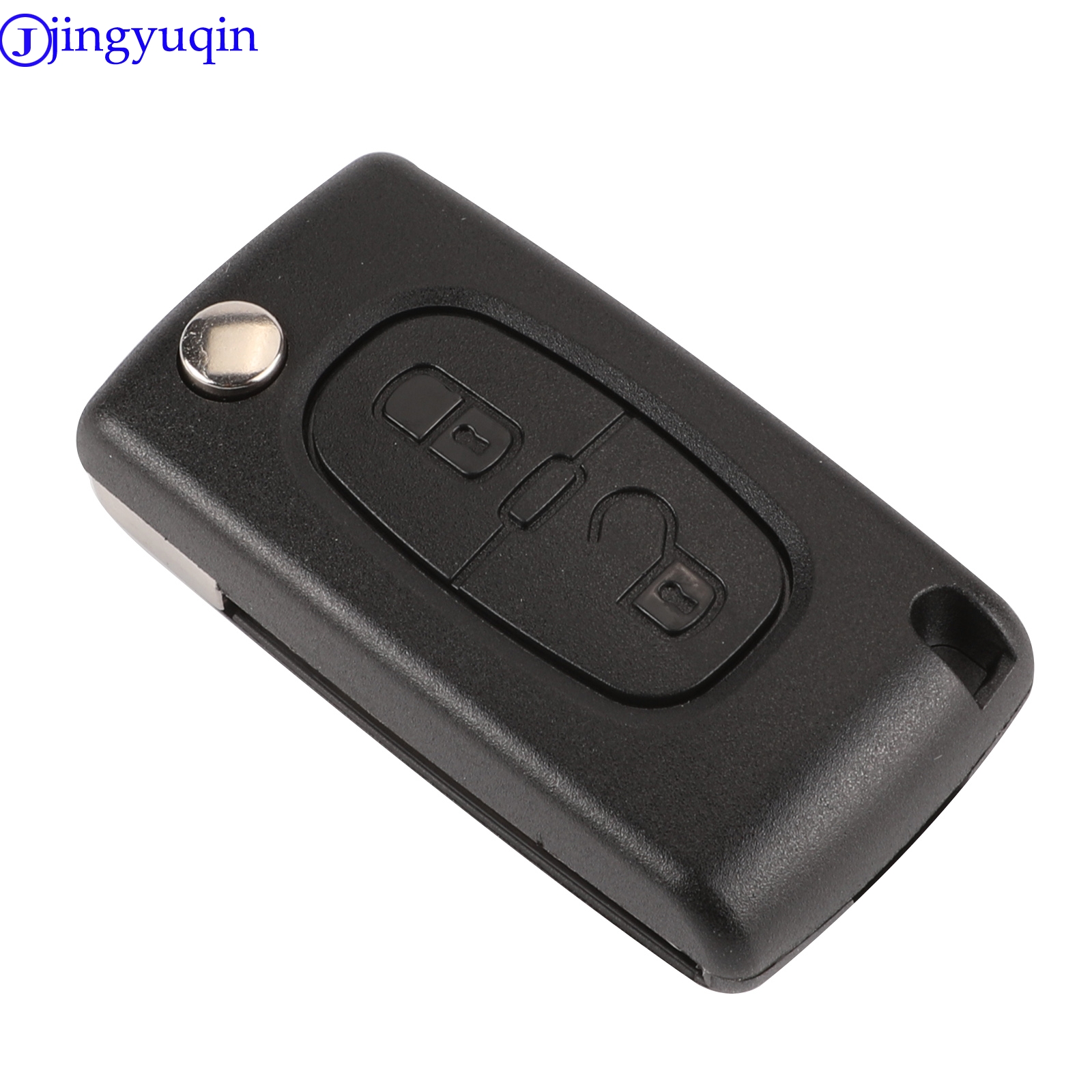Jingyuqin-carcasa para llave de coche, carcasa para Peugeot 307, 407, 308, 607, Citroen C2, C3, C4, C5, C6, C8, XSARA PICA CE523, HU83, CE536, VA2