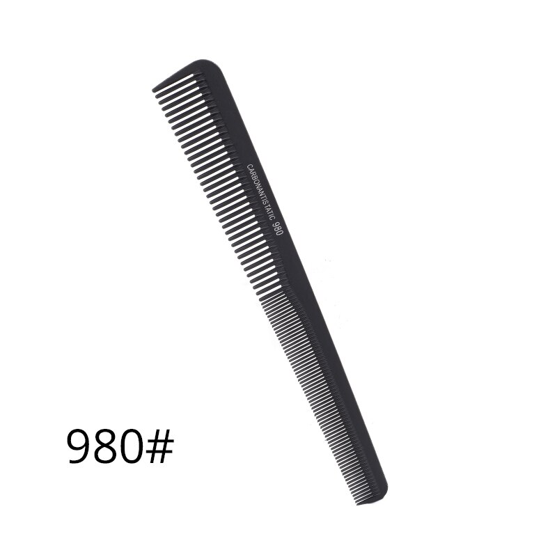 Top Friseur Pinsel Afro Kamm Schwanz Kamm Schwarz Carbon Faser Und Edelstahl Spieß Und Wärme Beständig Teasing Kamm: 980