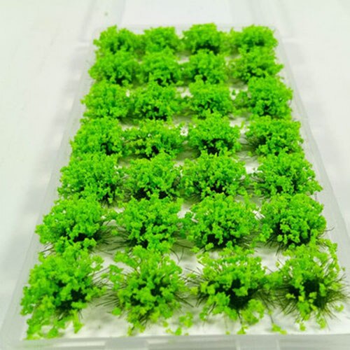 Materiale Scena Modello - Erba Simulato e Petali - Vegetazione Diorama Fai-da-te - Plastica Scala 1:35: Verde