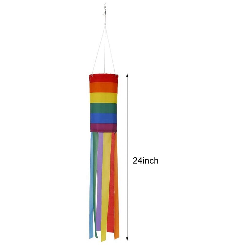100 Stuks Duurzaam 25Mm Plastic Plant Ondersteuning Clips Met 3 Pcs Regenboog Windzak Kleurrijke Windzak