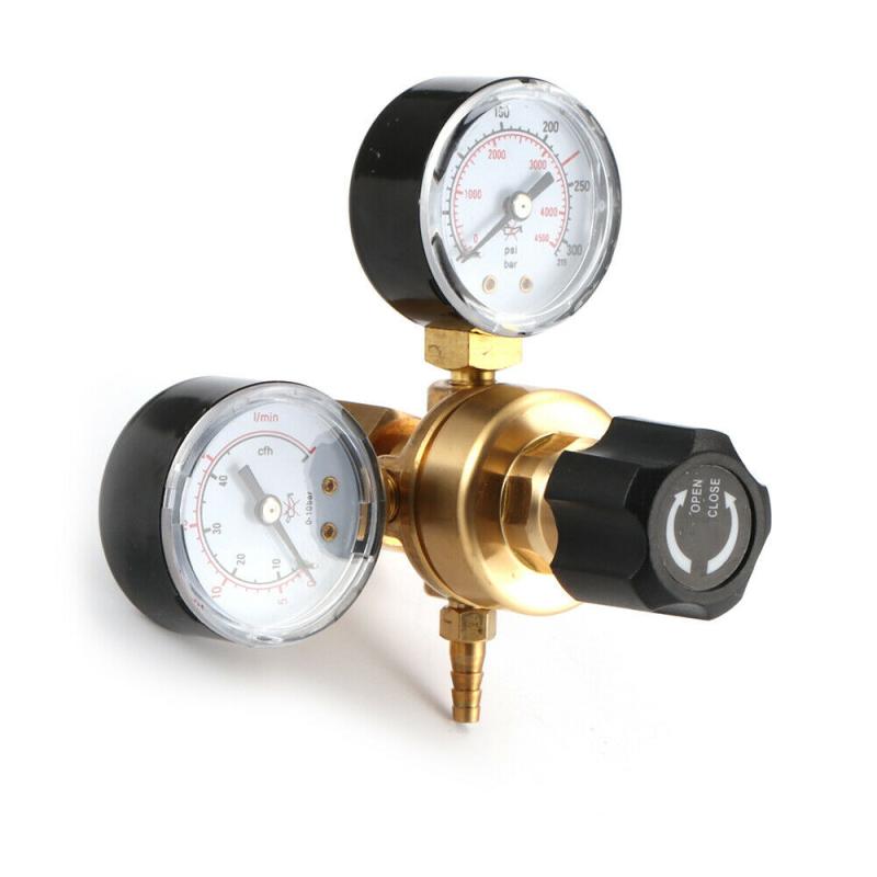 Argon  co2 svejsning twin gauge gasflaske trykregulator reducer høj nøjagtighed værktøj tilbehør mini mig tig holdbart hjem