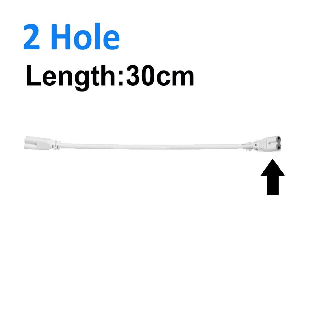 Tube T5 Lighting Accessory 30cm Connection Wire US /EU Plug Switch Cable 120cm 2 Hole 3 Hole For LED Lamp: 2 Hole Connection