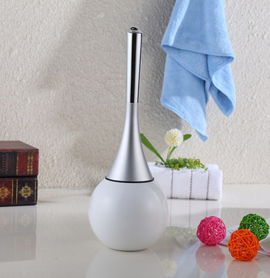 Floor-standing Toilet Brush Set with stainless steel Base Toilet Cleaning Bathroom Brush for Toilet WC Accessories WF1023: 02-white