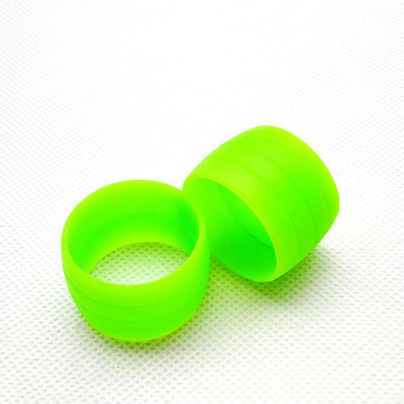 1 Paar Fahrrad Silikon Gummiband Befestigungs Ring Anti-Überspringen Stecker Wasserdichte Tragen Beständig BüGel Schleifen für Rennrad Bar Band: Grün