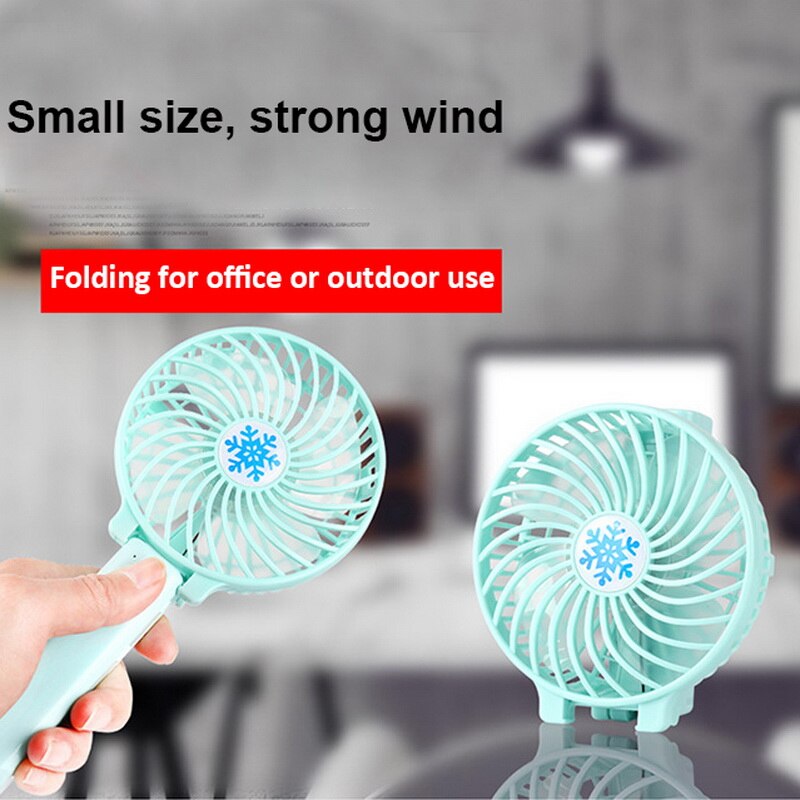 1pc mini håndholdt stærk vind fan abs bærbar ventilator til kontor udendørs husholdningsrejser