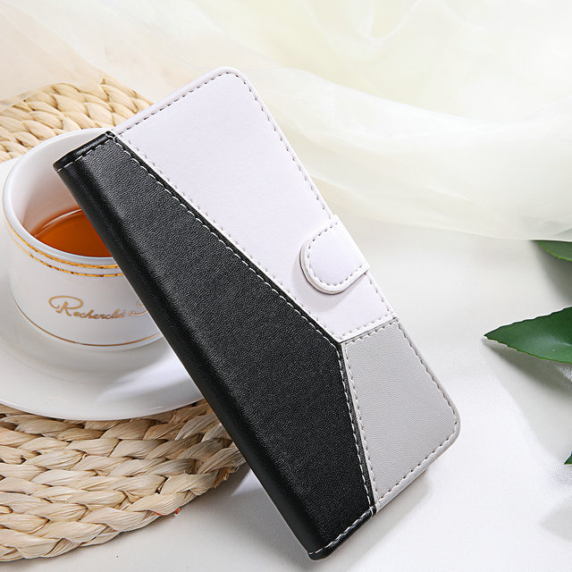 Schokbestendig Case voor Xiaomi Redmi 8A Redmi 8 Luxe Case Leather Geometrische Portemonnee Funda Redmi 8A Case 8 EEN A8 redmi8 Flip Cover: For Redmi 8A / Black