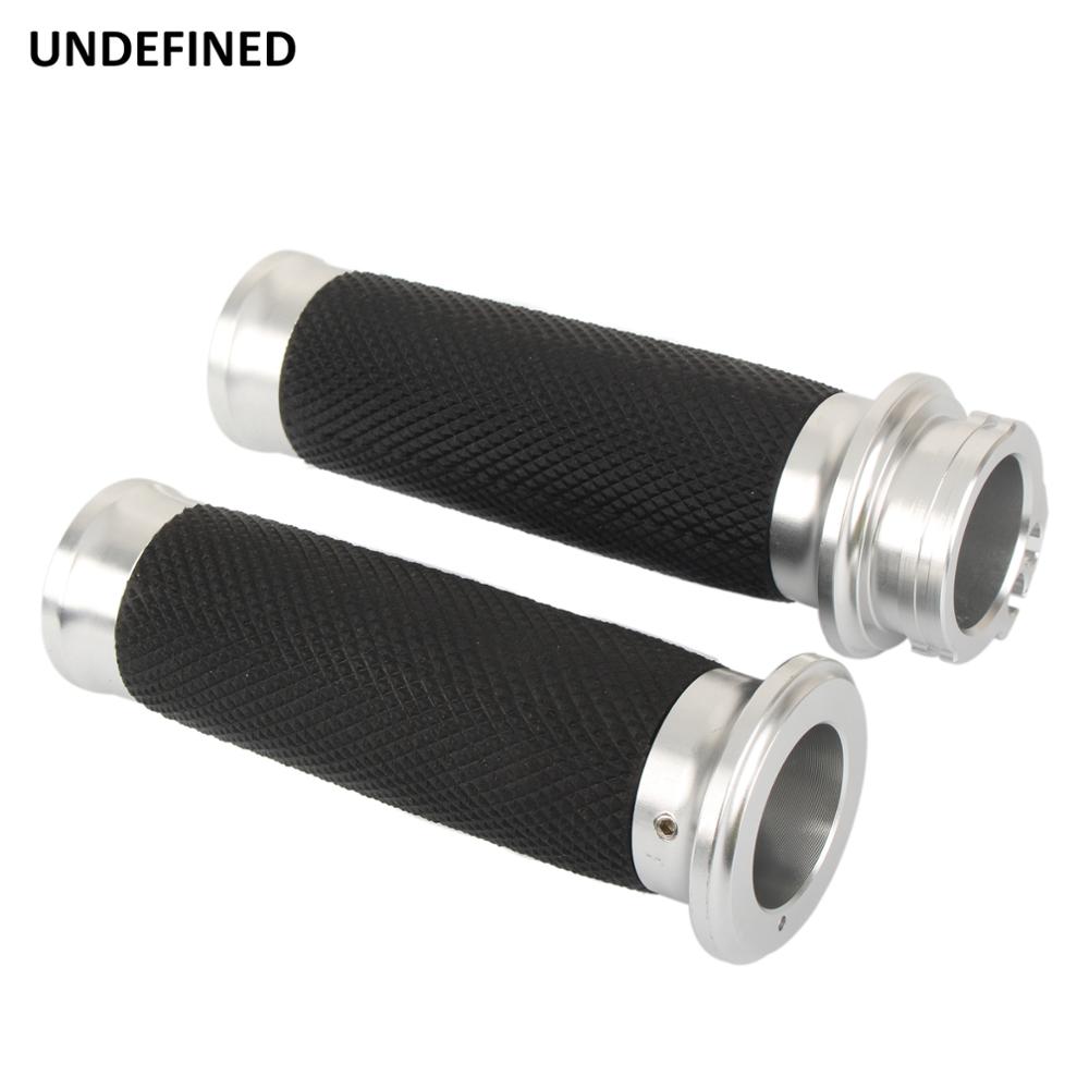 Motorrad Hand Griffe 1 Zoll 25mm Lenker Griffe Gummi Schwarz für Harley Touring Road King Softail Bobber Cafe Racer universal