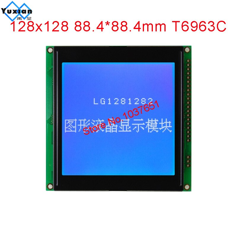 LCD module 128128 128X128 graphic display 88.4X88.4mm 20pin T6963C LG1281282 good industrial appliaction