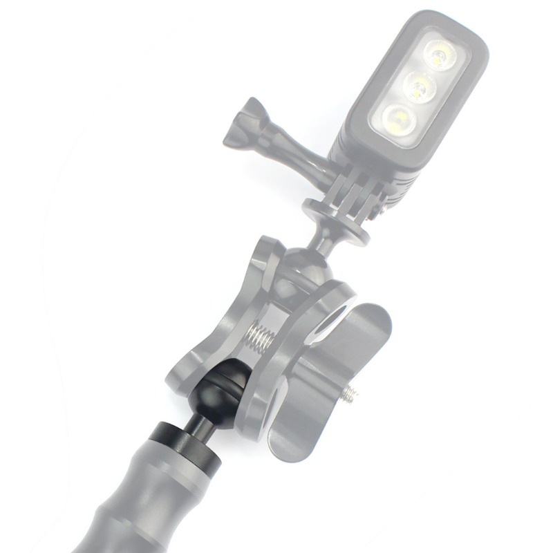 1-Zoll-Kugelkopf-Adapter, 1/4 Zoll Schraube, feste Halterung, Schmetterlingsclip für Gopro, SLR-Kamera, Unterwasser-Tauchhalterung, Tablett, Lichtklemme