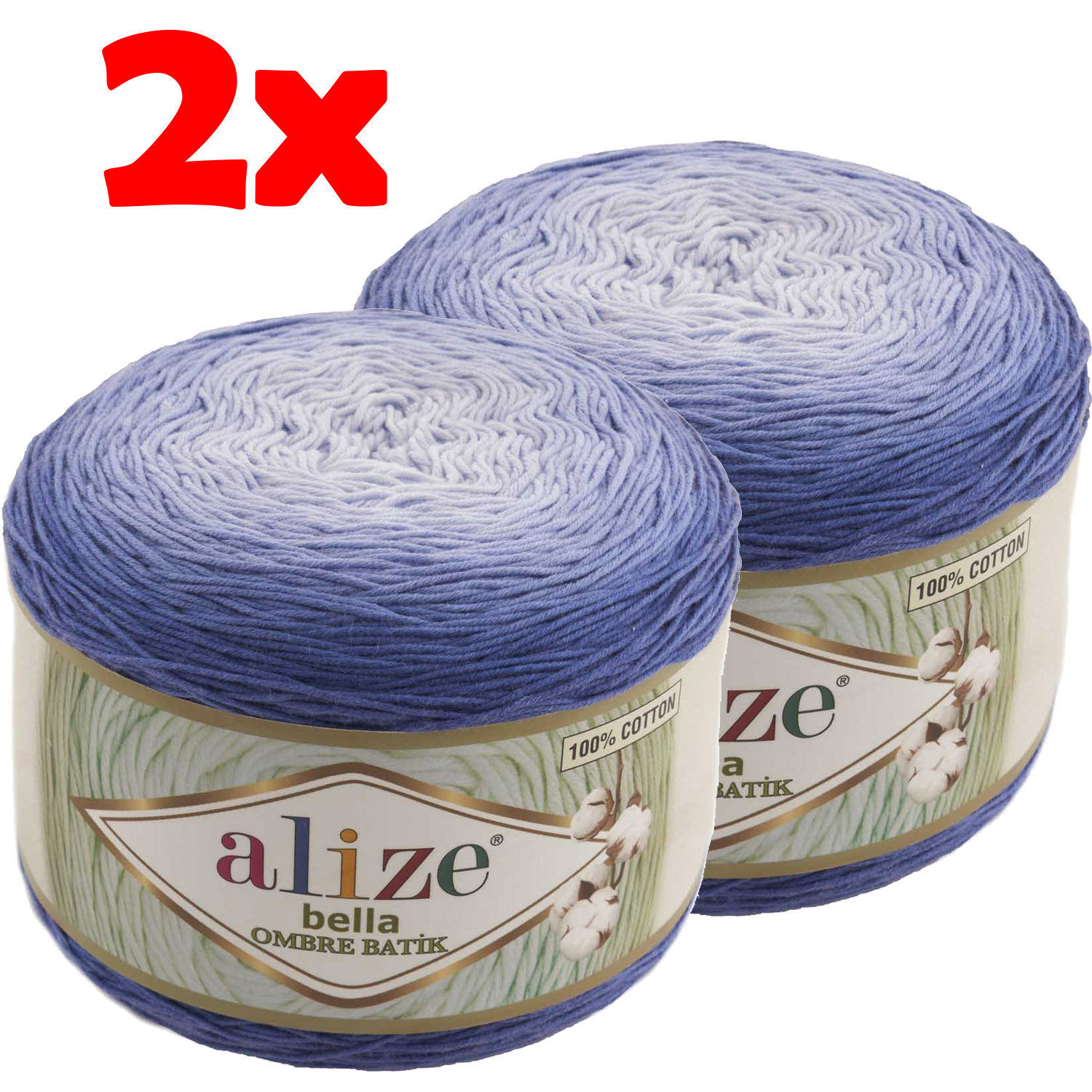 Hand Knitted Yarn 100% Cotton - 900 Meters(1-2x250gr) - 8 Color-Cake Knit Yarn Ball Scarf - Alize Bella Ombre Tie Dye-Sweater-DIY