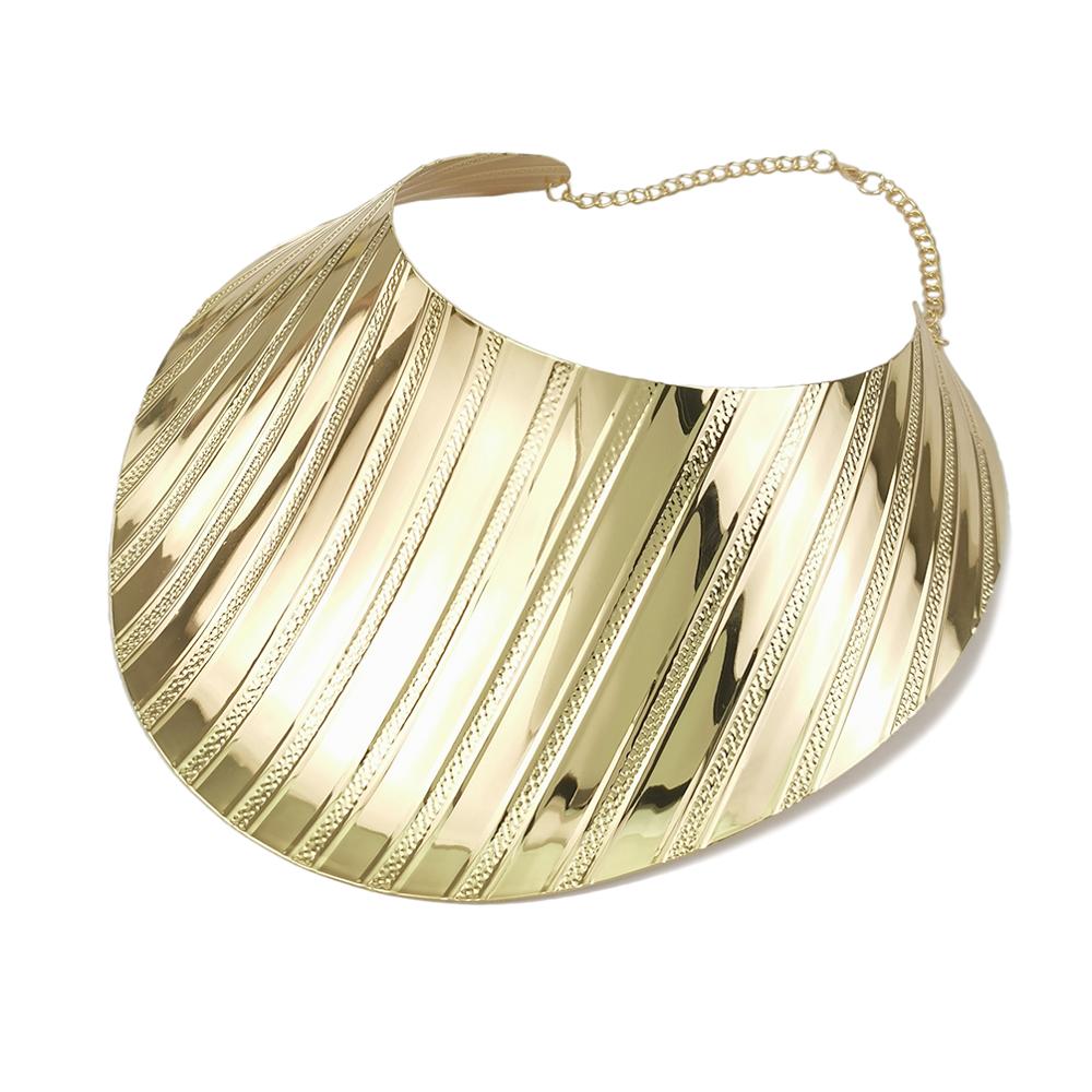 Manilai áfrica instrução colares grande liga torques para mulheres grande colar gargantilha boho design steampunk jóias 2020: 4980 Gold