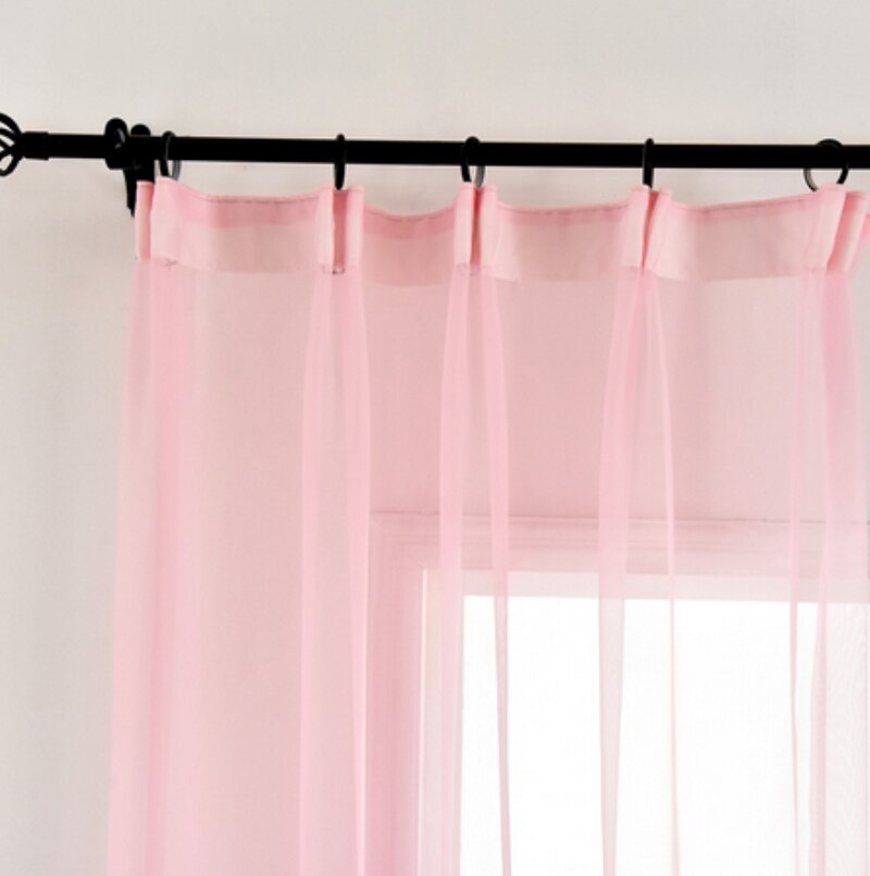 10 couleurs 100x130 Europe style solide rideau fenêtre Tulle pure pour salon cuisine moderne fenêtre traitements Voile rideau