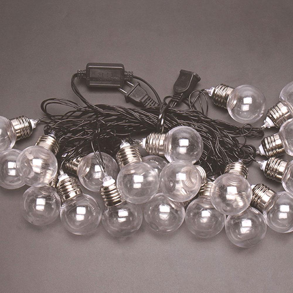 5.8M 20 Leds Lamp Licht String Bulb Abs Outdoor Supply Tuin Us Plug 3.3W