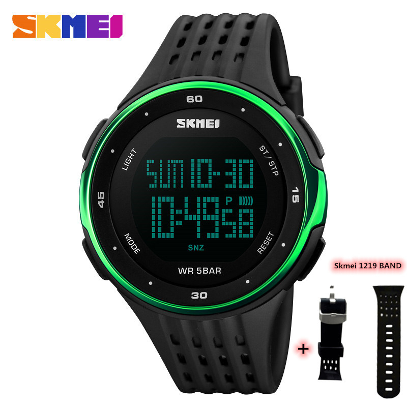 SKMEI 1219 Men Digital Watch LED Display Waterproo. Grandado