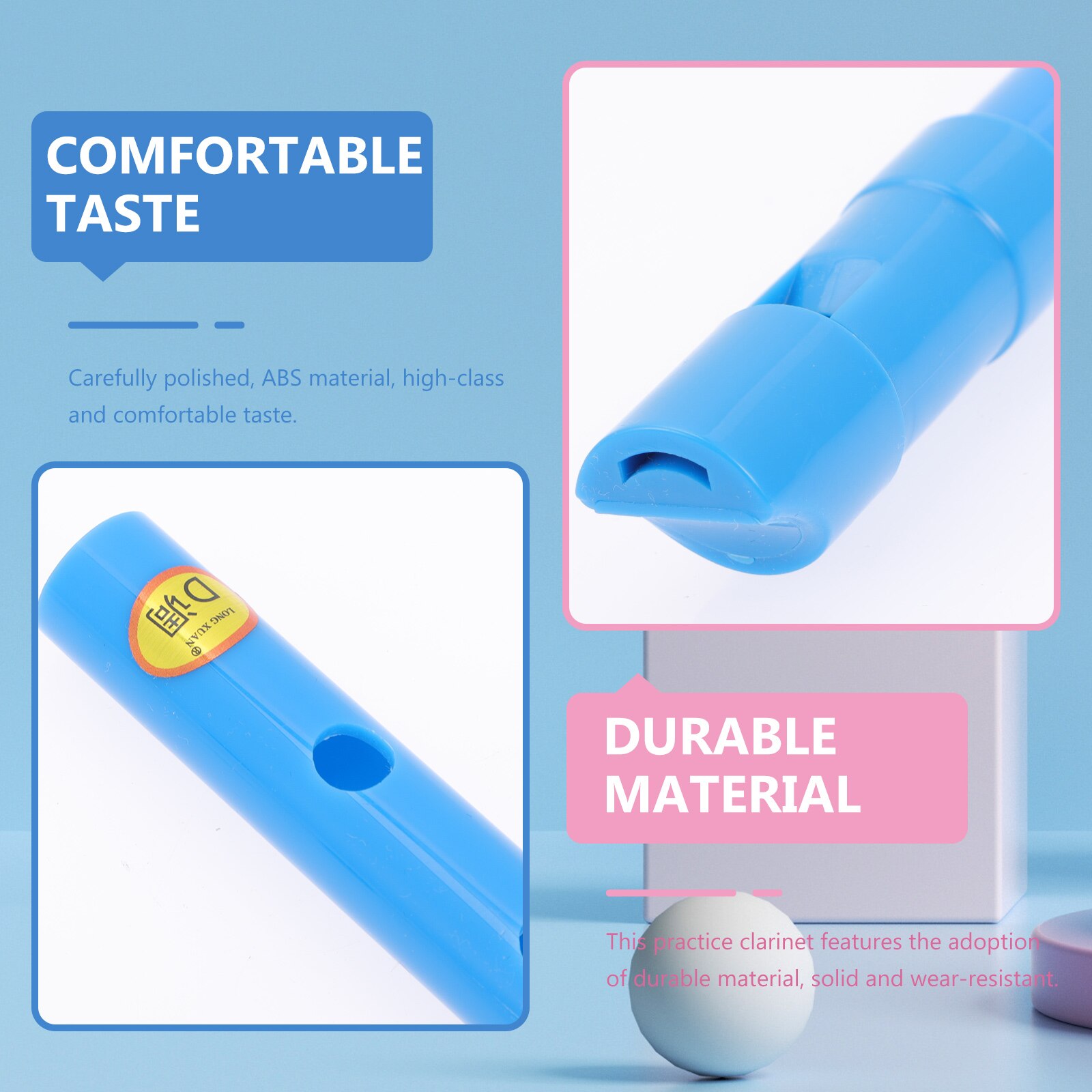 Clarinette à 6 trous pour enfants, Instrument à vent pour débutants, 1 ensemble