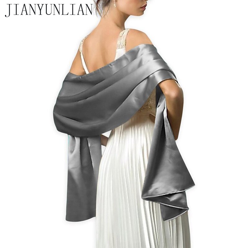 women Satin wrap shawl Evening party wrap Bridal Wedding shawl wrap 2 size available