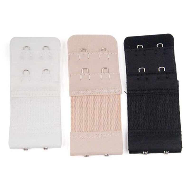 3 Colors Bra Extenders Nylon Clasp Strap Women Bra Strap Extender 2 Rows 2 Hooks