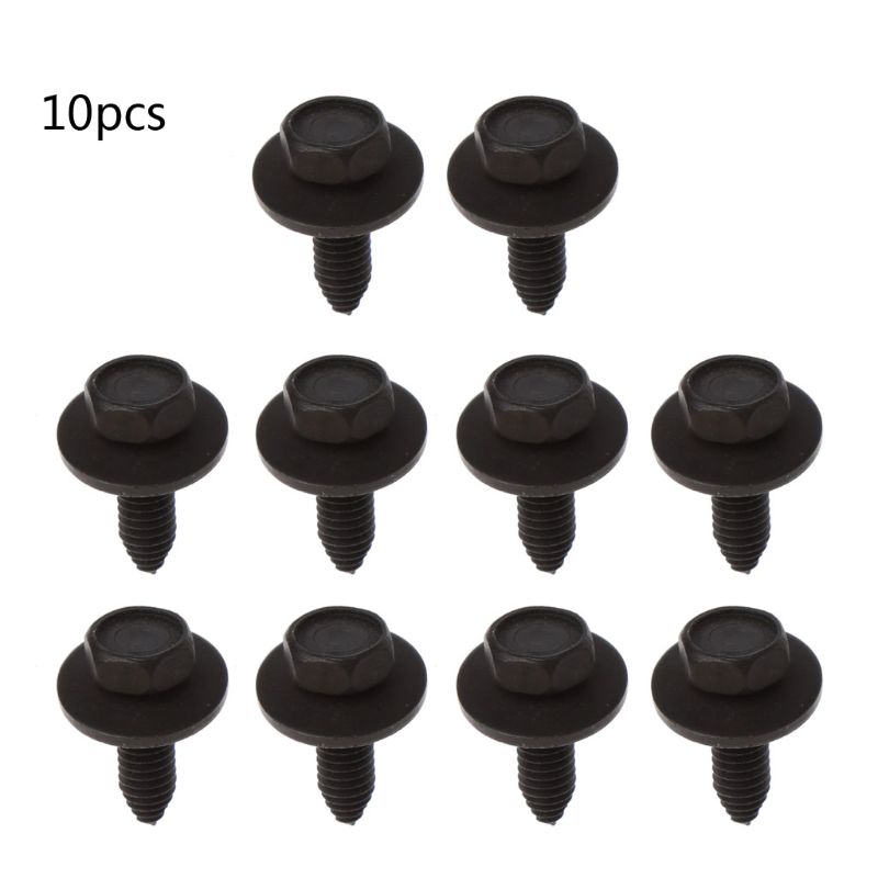 10PCS Universal Hex Screws Self Tapping Tapper Screw for Various Car Vehicle Models Kit: 3