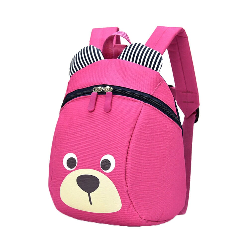 Kinder Baby Rucksack Zu Fuß Sicherheit Harness Reins Kleinkind Band Cartoon Tasche Anti-verloren: Rose Red