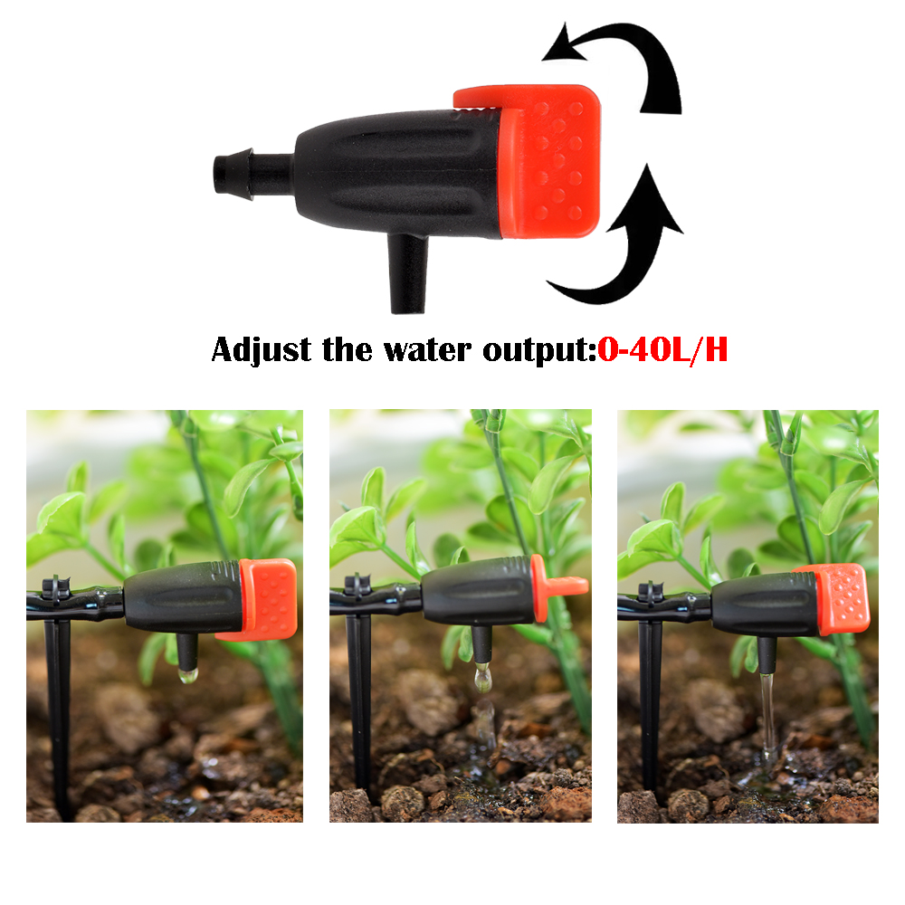 5-50Pcs Adjustable Irrigation Drippers Sprinklers 1/4'' Emitter Dripper Micro Drip Irrigation Sprinklers For Watering System