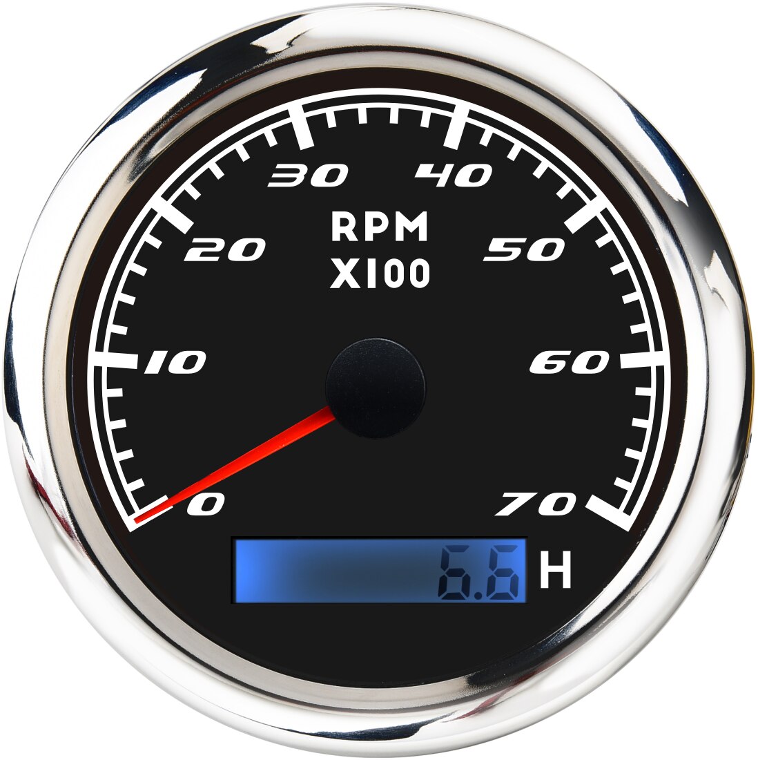85mm marin varvräknare med lcd timräknare 3000,4000,6000,7000,8000 rpm bilbåtsvarvmätare med röd bakgrundsbelysning 12v/24v: Bs 7000 varv / min