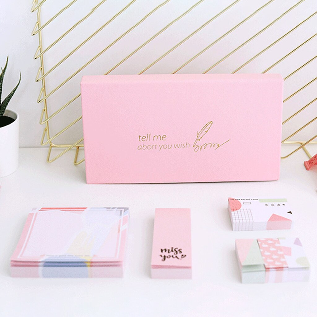 Kawaii Multi-function Memo Pad Bookmark Sticky Notes Set School Supplies Paper Sticker Korean Stationery M17F