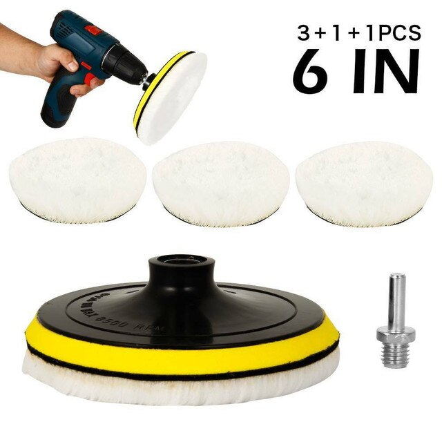 Wowpartspro 5-Pack 7 Inch Foam Buffing Pads - Coarse To Fine For Car Polisher