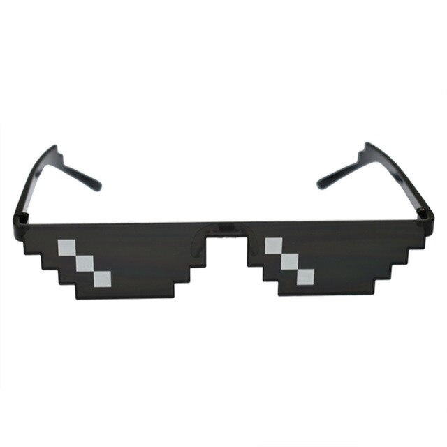 ZXWLYXGX Beliebte Mosaik Gläser 8 bisschen MLG Pixelated Sonnenbrille Frauen Männer Schurke Leben Party Brillen Jahrgang Sonnenbrille: C1