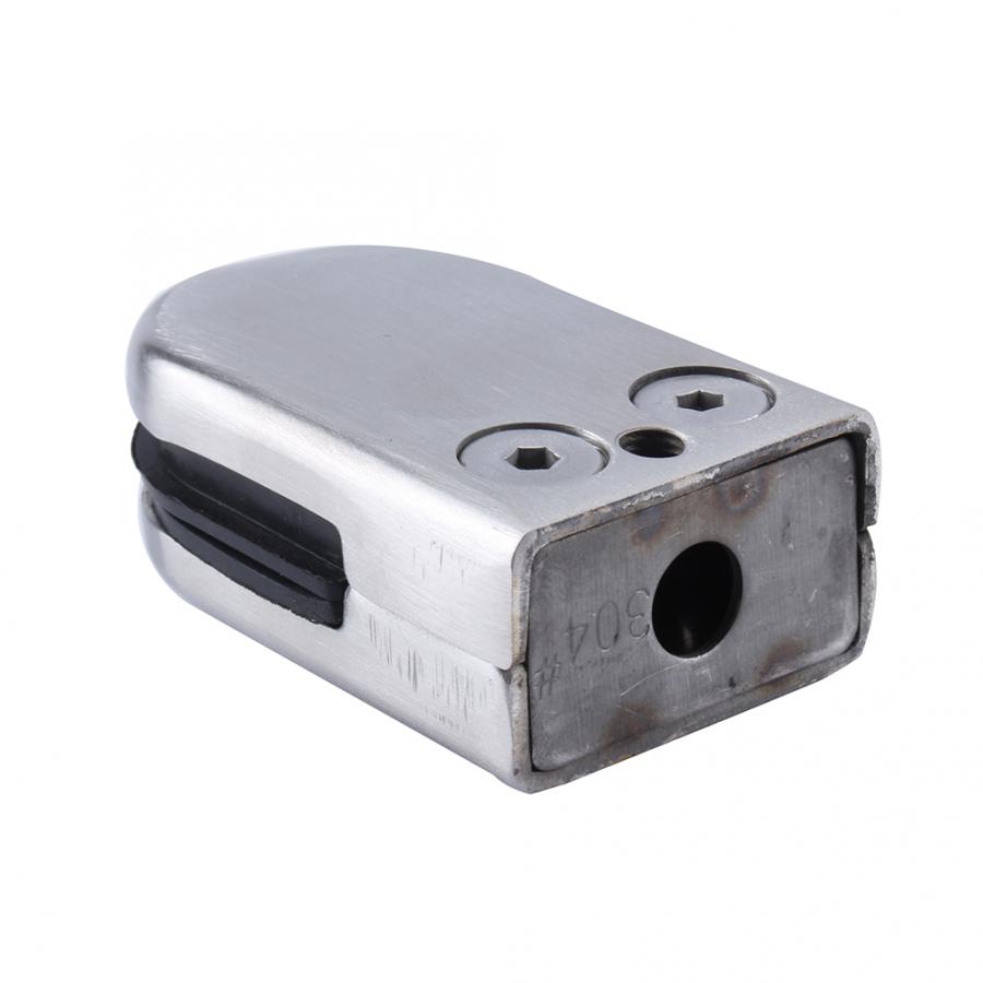 Stainless Steel Flat Round Holder Glass Clamp Bracket for Balustrade glass shelf