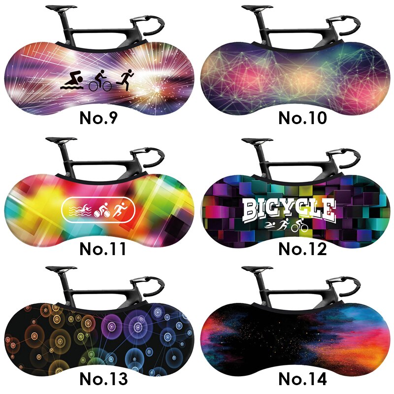 Hssee cykelbetræk elastisk mælkesilke farverig racercykel indendørs støvbetræk 26 “ -28 ” cykeltilbehør