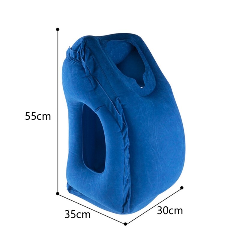 Oreiller d'air gonflable oreiller de voyage traversin d'air Frontal confortable sommeil avion voiture doux coussin voyage pliable coup cou oreiller