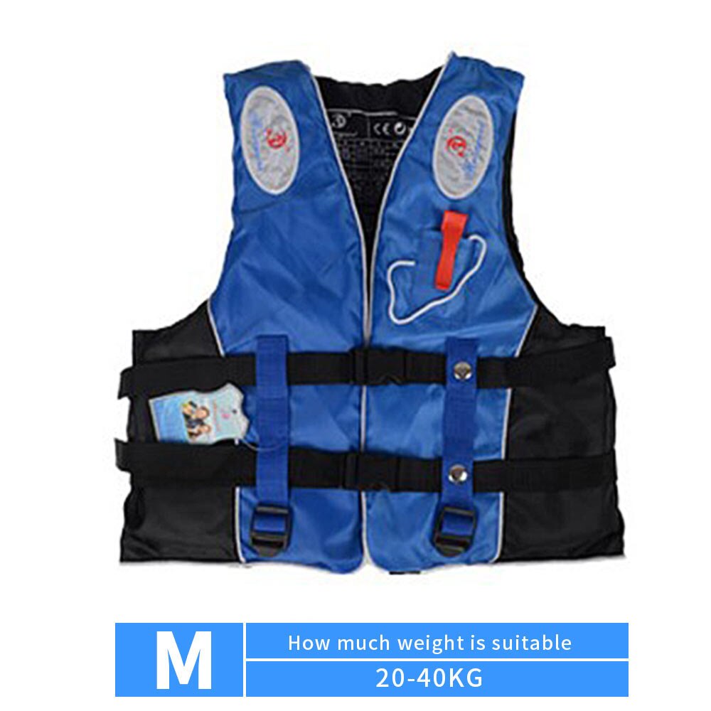 Chaleco salvavidas ajustable para adultos y niños, chaleco de pesca, chaqueta flotante, flotabilidad, para natación, rescate, pesca: type 2 blue M