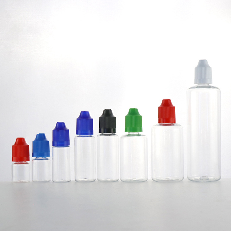 100 Uds. Botellas cuentagotas de plástico de 3ml-100ml, botellas exprimibles para mascotas con tapa a prueba de niños, embudo de puntas largas y finas para manualidades líquidas DIY: Gris claro / 12ml
