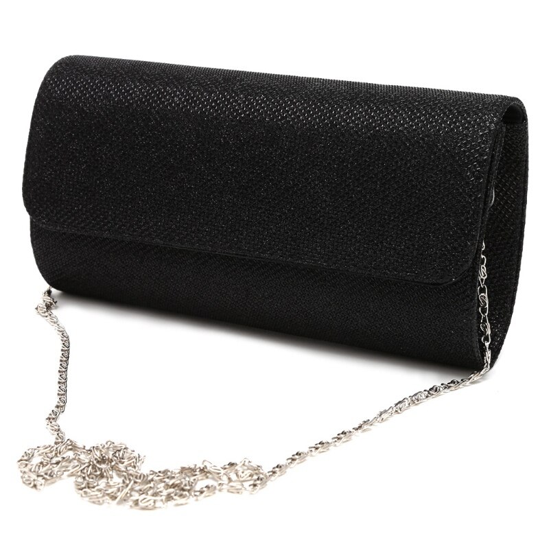 THINKTHENDO Women's Evening Shoulder Bag Bridal Clutch Party Prom Wedding Handbag: Black