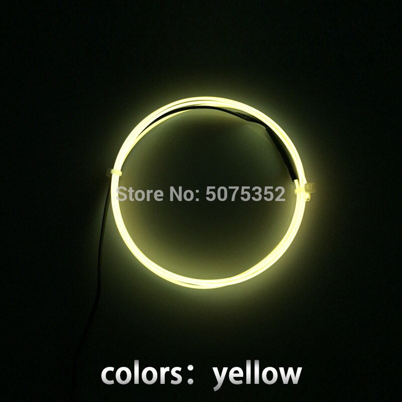 GZYUCHAO EL 1.3mm Flexibele EL Draad Touw Waterdichte EL Buis Neon Led Licht Kabel DIY Materiaal Voor House Party decoratieve: Yellow