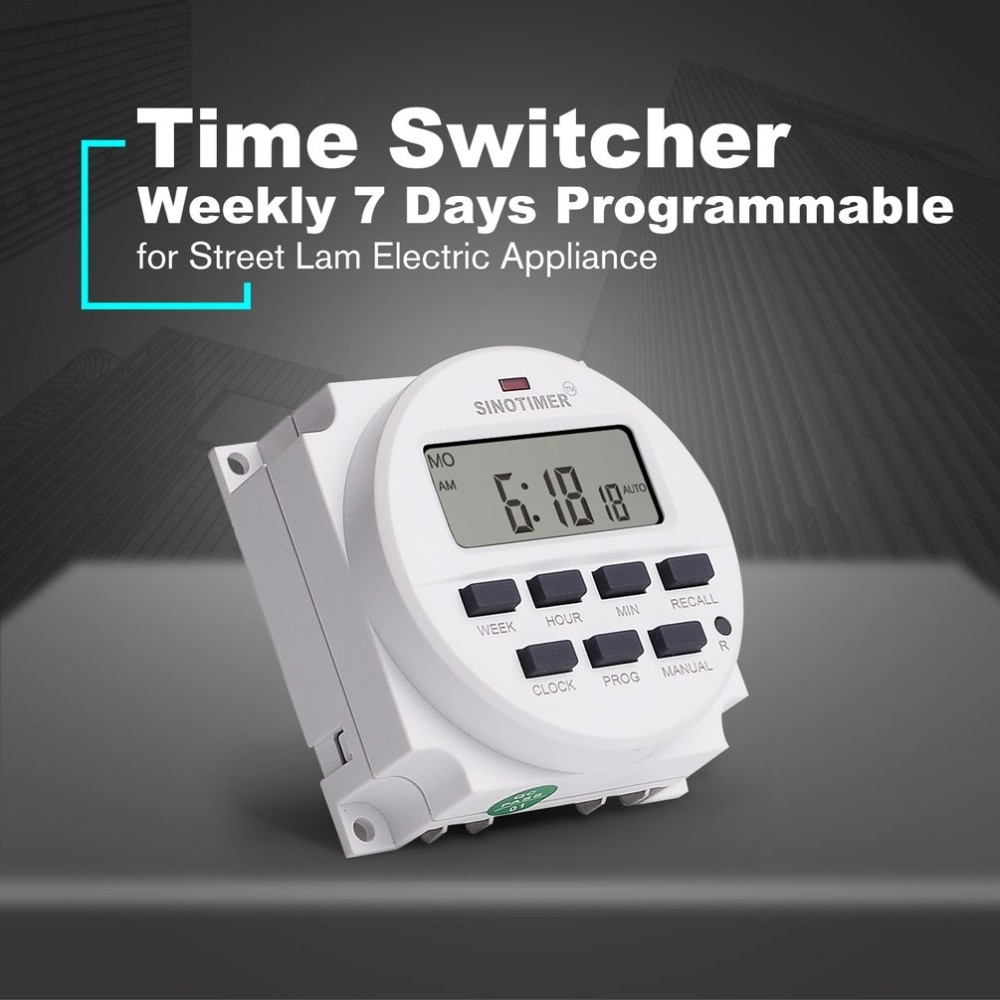 Digitale Schakelklok Relais Timer 12 V Wekelijkse 7 Dagen Programmeerbare Countdown Recall voor Elektrisch Apparaat