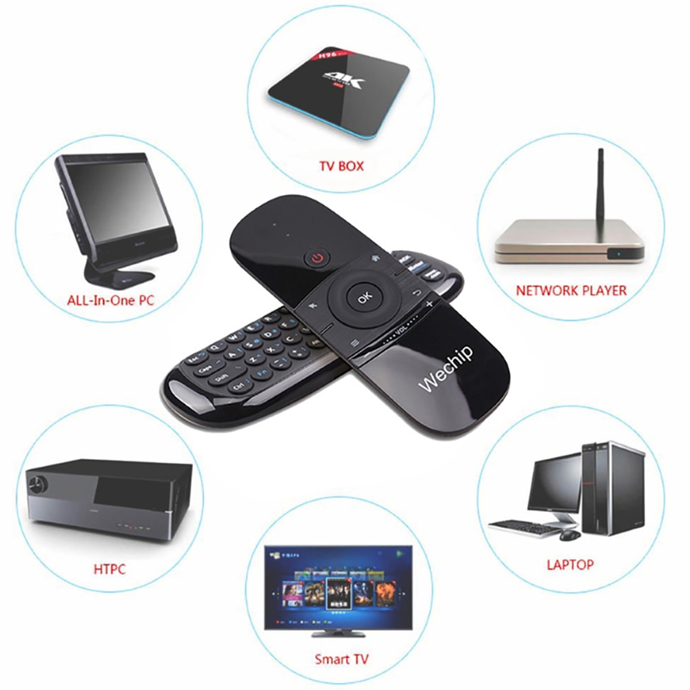 W1 Ultra-Slim 2.4G Wireless Keyboard Air Mouse Controller Voor Laptop Smart Tv Pc