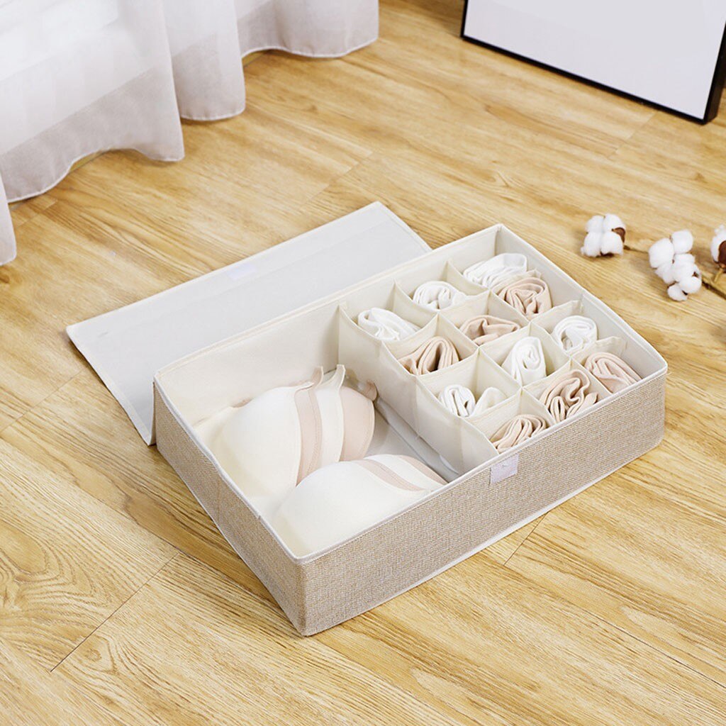 Clothes organizer Storage Box rangement Foldable Closet Organizer For Bra Underwear Drawer Divider organizador maquillaje
