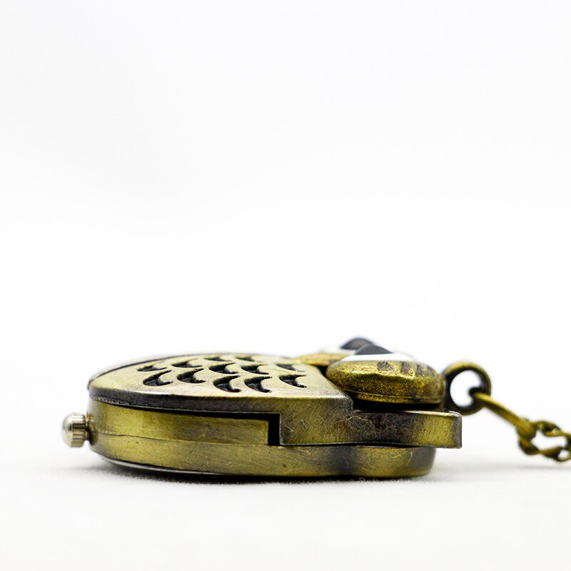 Mooie Ketting Hanger Zakhorloge Wing Uil Shape Quartz Pocket Horloges Analoge Display Fob Horloges