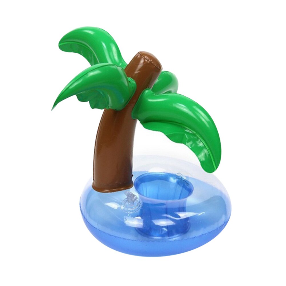 Mini coconut tree inflatable drink coasters, beverage cup holders, floating toys, summer water swimming pool beach party supplies