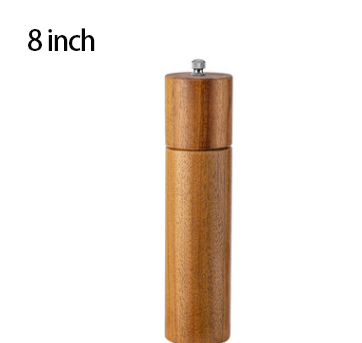5" 8" 10" Salt and Pepper Grinder, Solid Wood Spice Pepper Mill with Strong Adjustable Ceramic Grinder Kitchen Cooking Tools: 8-inch wood