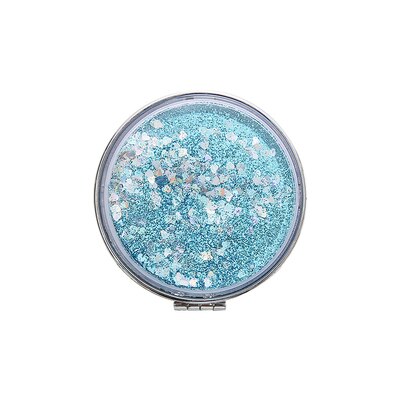 Quicksand petit miroir miroir de maquillage Portable Portable pliant étudiant mignon dessin animé fille coeur rond Double face miroir O55: B