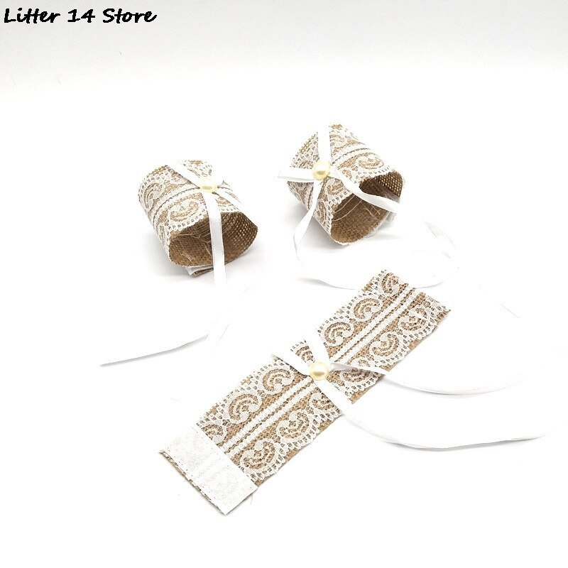 5PCS Lace Napkin Ring Buckle Wedding Wedding Table And Chair Buckle Burlap Napkin Ring Napkin Wedding Banquet Party Decoration