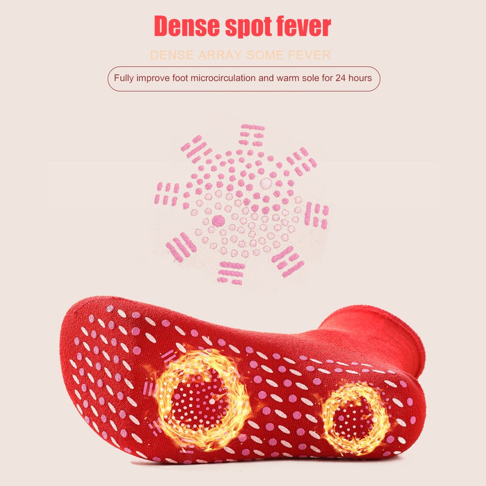 2Pcs Mannen/Vrouwen Unisex Winter Warm Zelfopwarming Gezondheid Sokken Pijnbestrijding Outdoor Anti-Koude Therapie magnetische Thermische Kousen
