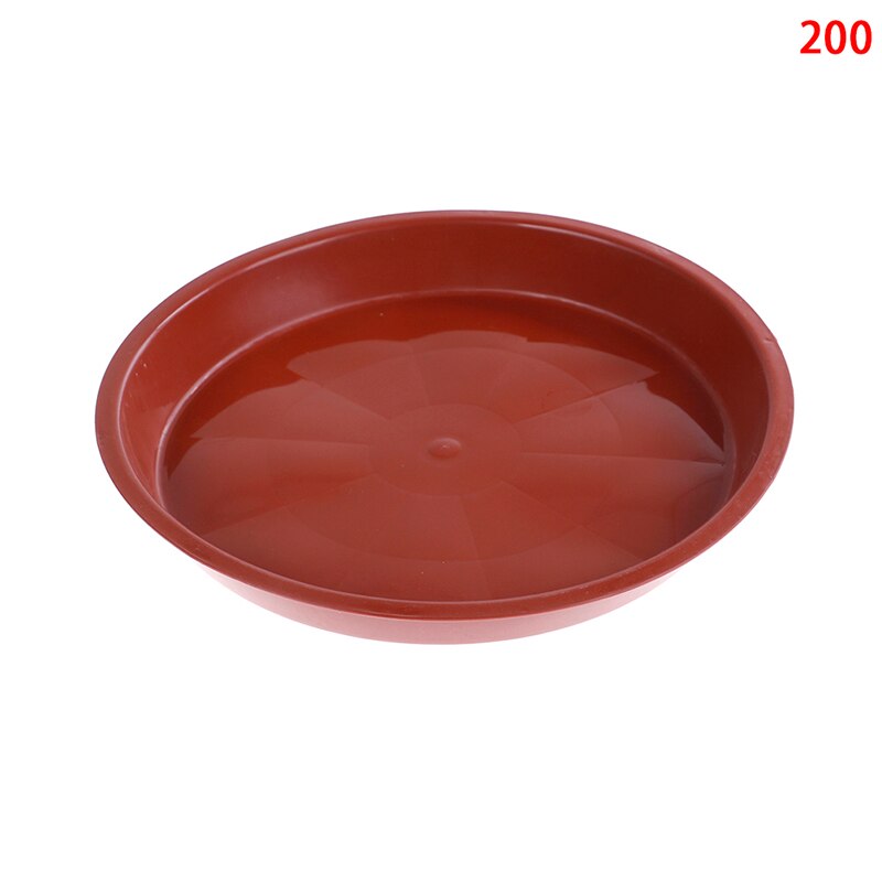 9 størrelser rund form plast ensfarget hage gryte tallerken plante gryte dryppbrett planter pall blomsterpotte skål hage gryte sak 1 stk: 21cm