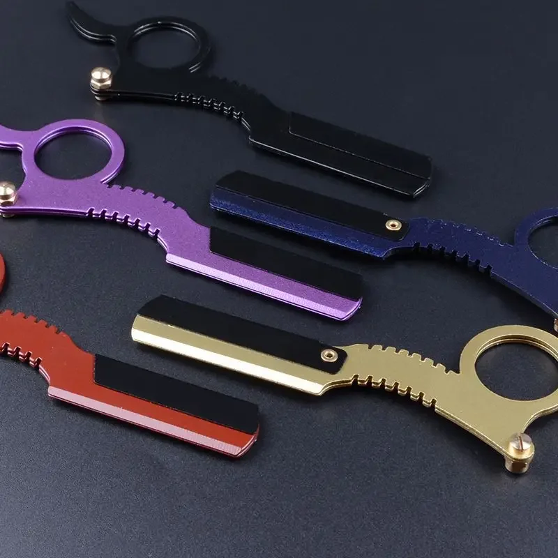 Professional Single Ring Barber Single Edge Shave Razor Vintage Classic Edge Razor with Easy Blades Replacement for Barber Salon