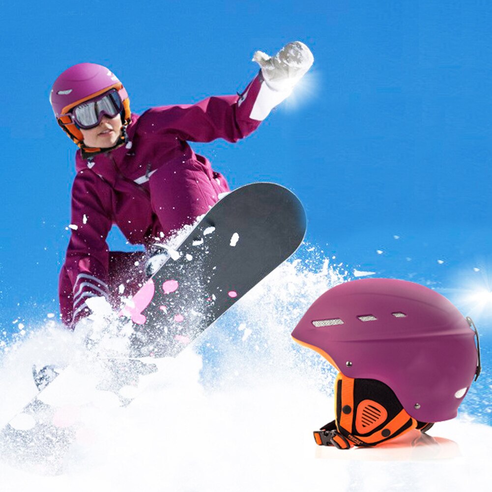 Heren dames ademend draagbaar skihelm bescherming snowboard sneeuwsport verstelbaar volwassen winter warm met gespen
