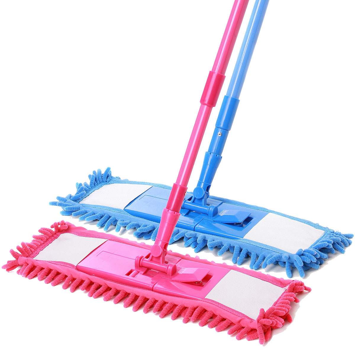 Soft Bristle Rubber Broom Sweeper Dry and Wet Cleaning Sweeper With Telescopic Handle Extendable Microfibre Floor Mop
